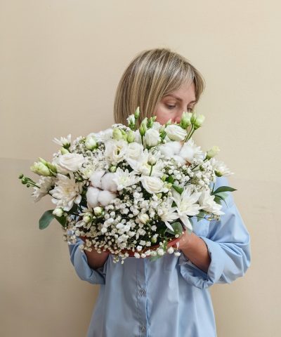 Свадебная композиция настольная круглая